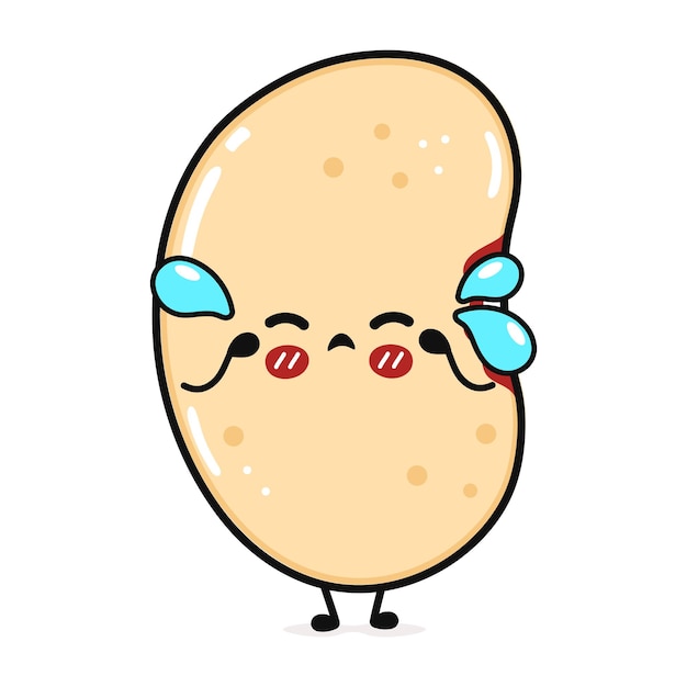 crying bean character