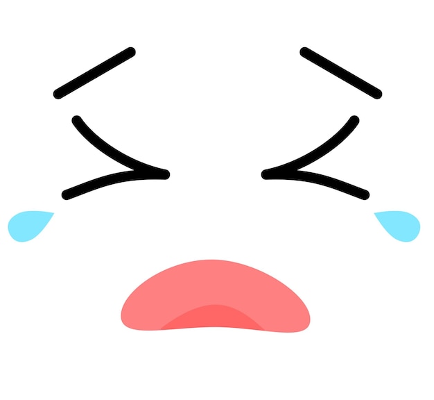 Vector the crying face of the character