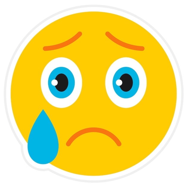 Vector crying icon