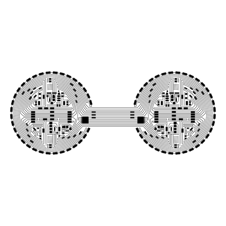 Vector crypto coin empty couple