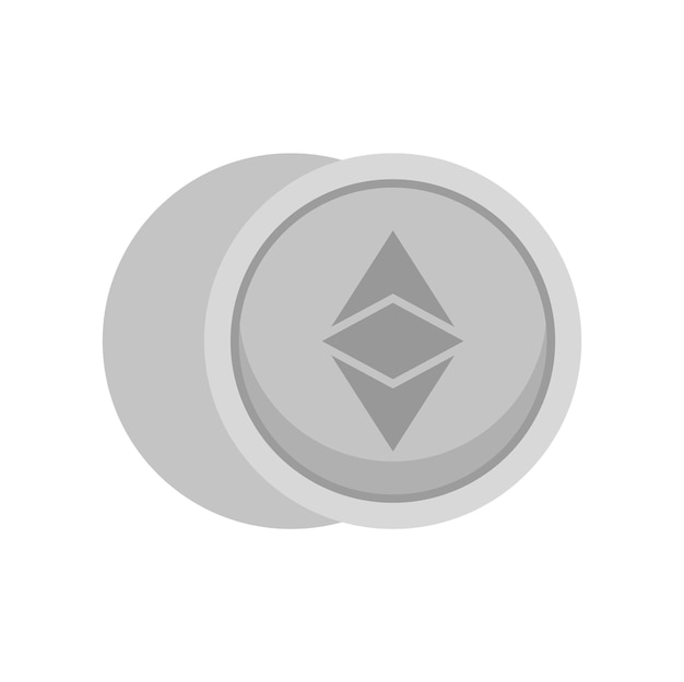 Crypto coin icon flat vector business money financial payment isolated