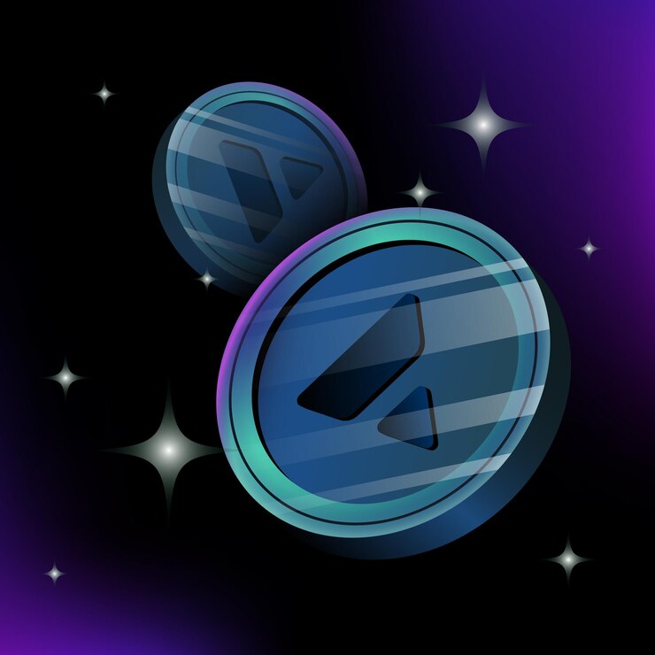 Vector crypto coins illustrated in 3d graphic