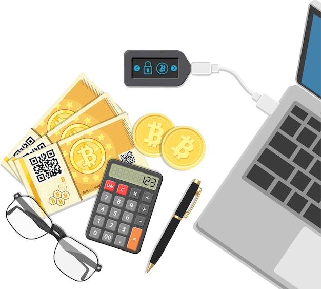 Crypto currency bitcoin technology concept