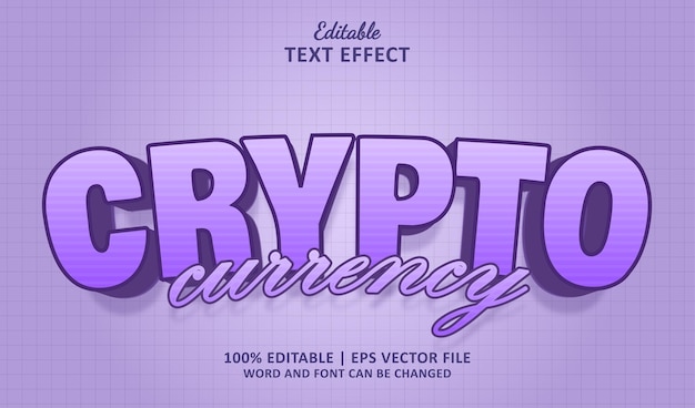 Crypto currency editable text effect style