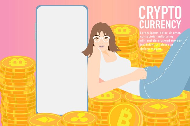 Concetto di scambio di valuta cripto monete crittografiche