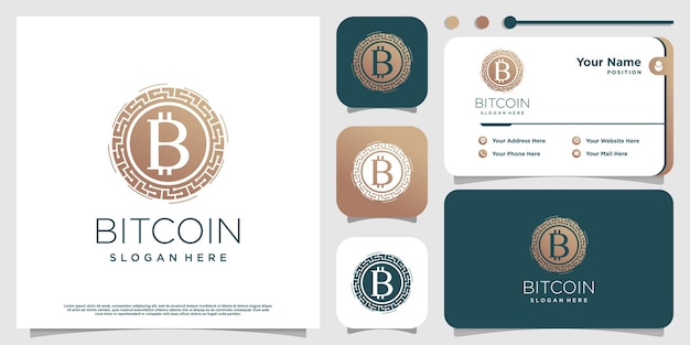 Crypto-logo-ontwerp met creatief modern conceptidee