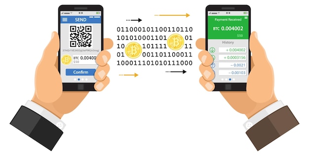 Crypto-munt bitcoin technologieconcept