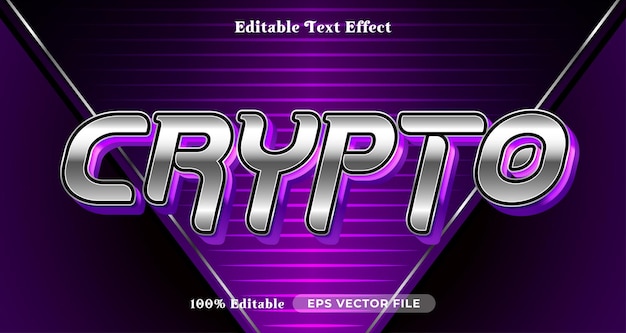 crypto text effect Robotic graphic style editable text