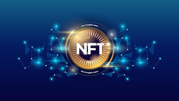 Crypto tocken NFT. Non fungible token. Vector illustration design.