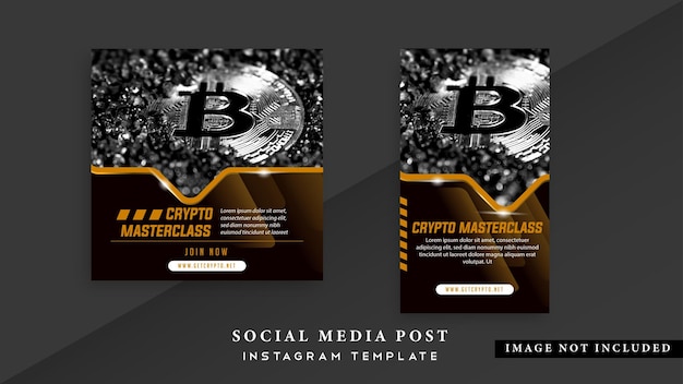 Crypto-valuta social media-postsjabloon