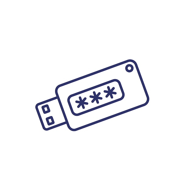 Crypto wallet line icon on white vector