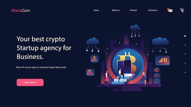 Crypto website vector illustratie