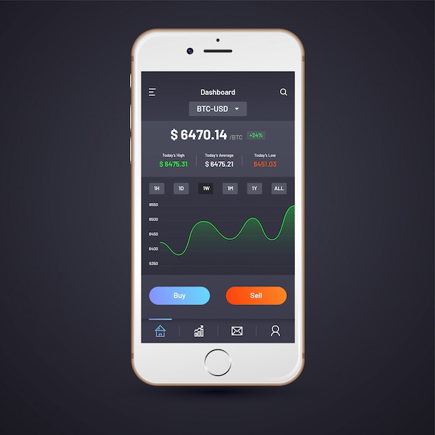 Cryptocurrencies trading Mobile App. 