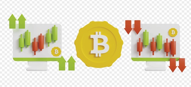 Vector cryptocurrency 3d icons clipart