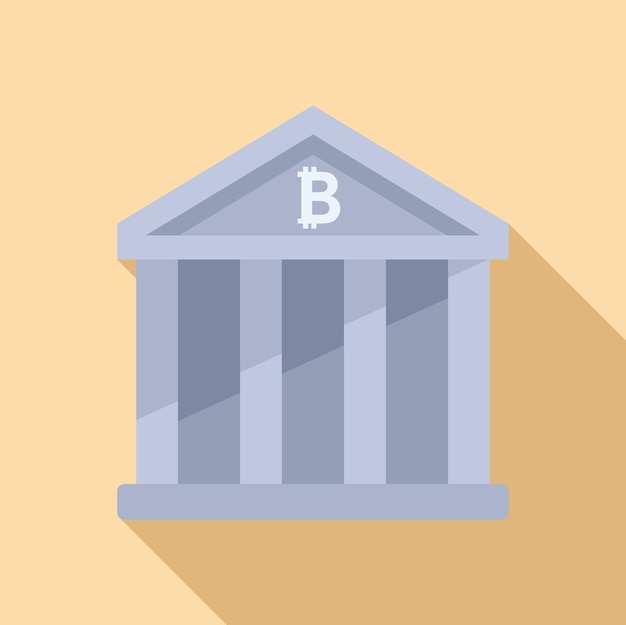 Cryptocurrency bankpictogram platte vector Crypto geld Financiële betaling