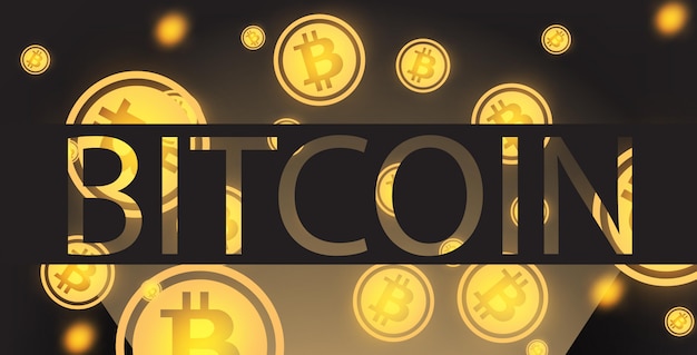 Vector cryptocurrency bitcoin background