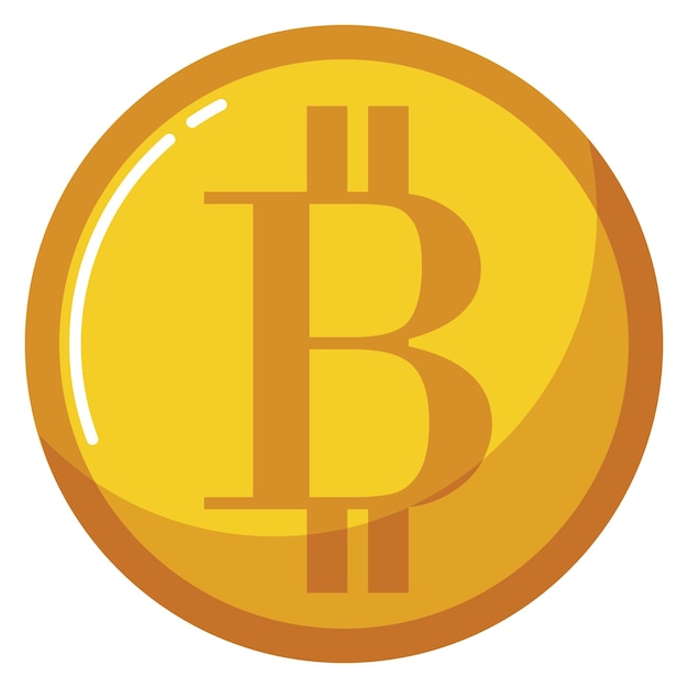 Vector cryptocurrency bitcoin flat icon design