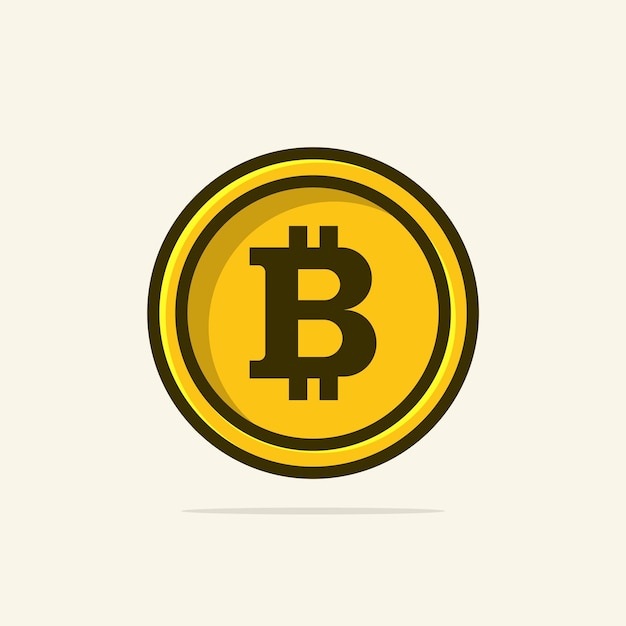 Vector cryptocurrency bitcoin golden coin