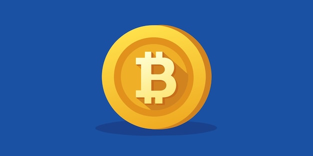 Cryptocurrency Bitcoin gouden munt in de achtergrond