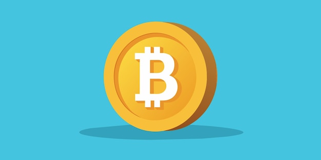 Cryptocurrency Bitcoin gouden munt in de achtergrond