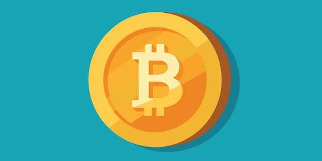 Cryptocurrency Bitcoin gouden munt in de achtergrond