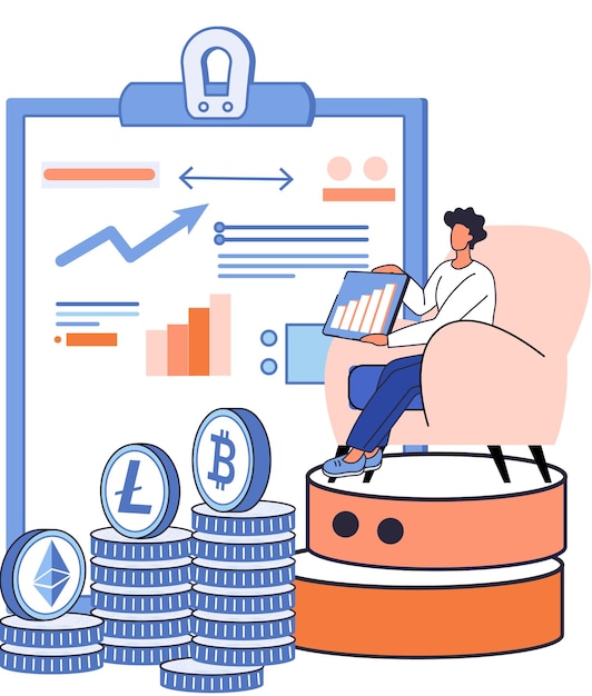 Metafora del mining di bitcoin di criptovaluta piattaforma di scambio blockchain procedure bancarie informatiche portafoglio di trading bitcoin transazioni di valuta mercato delle criptovalute in valuta digitale mining nascosto