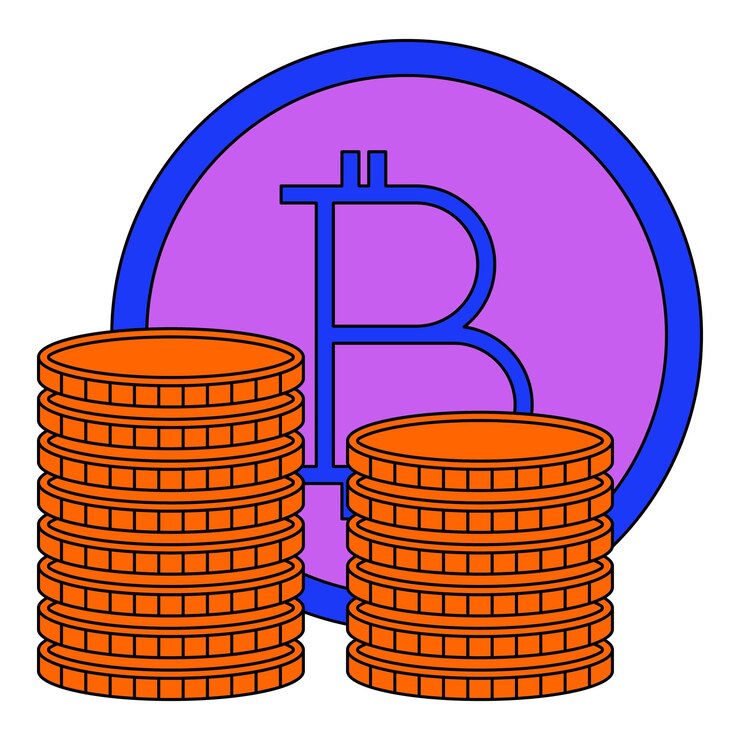 Вектор символ вектора биткойн криптовалюты