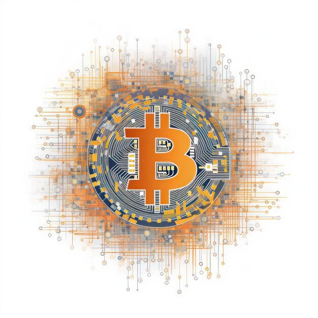 Vector cryptocurrency bitcoin