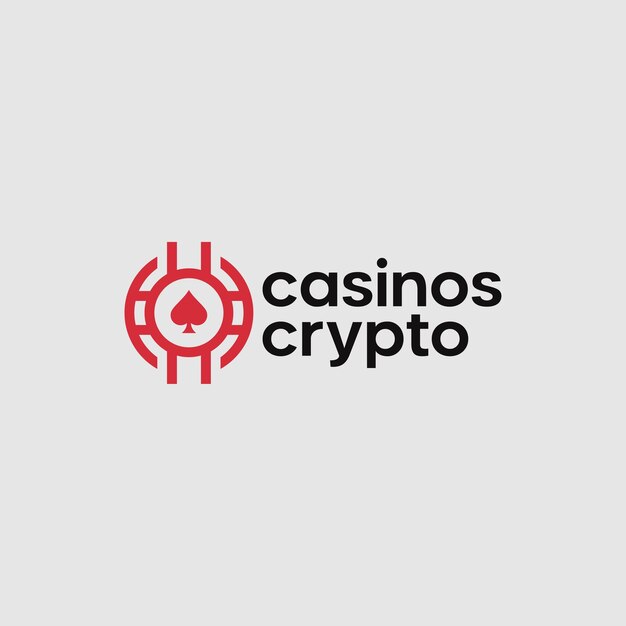 Vector cryptocurrency casino chip munt logo icoon