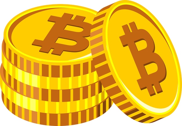 Vector cryptocurrency coin bitcoin icon sign