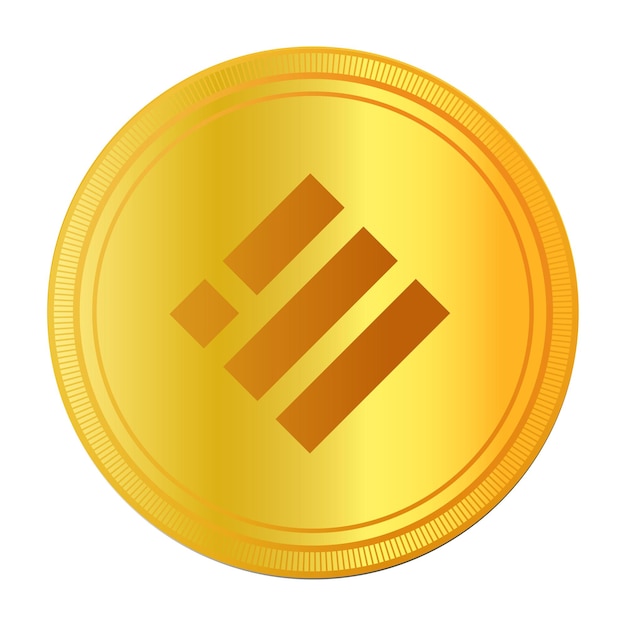 cryptocurrency golden coins with binance usd symbol