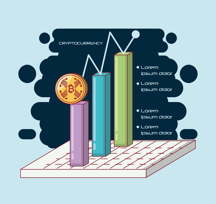 Vector cryptocurrency infographic