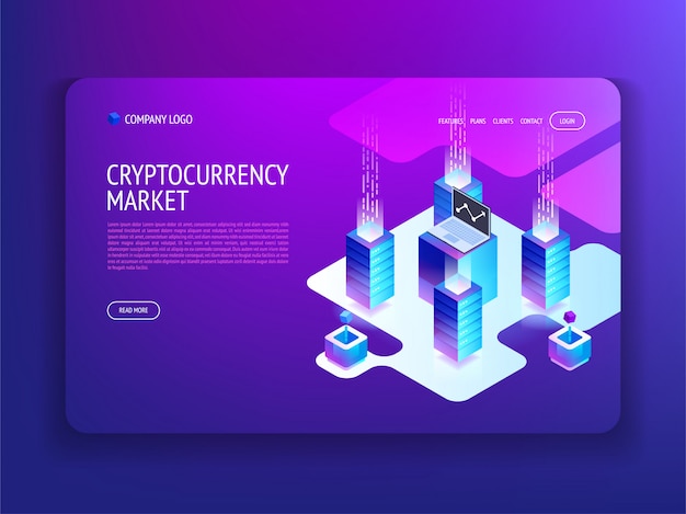 Cryptocurrency market landing page