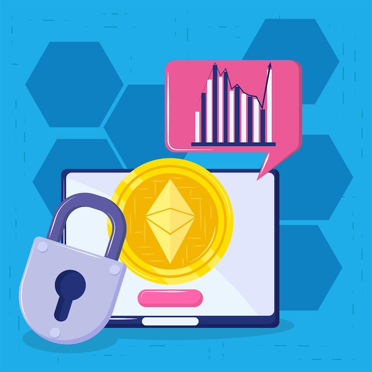 Vector cryptocurrency money technology