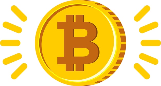 Cryptocurrency munt Bitcoin pictogram teken