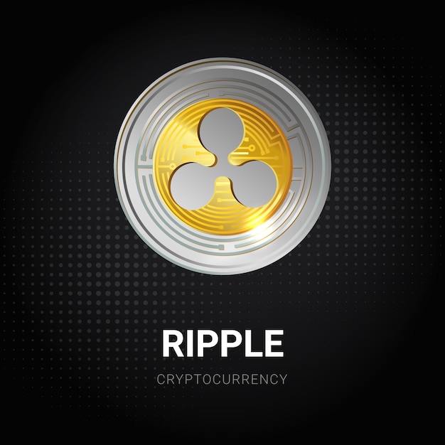 Cryptocurrency rimpel munt pictogram luxe gouden