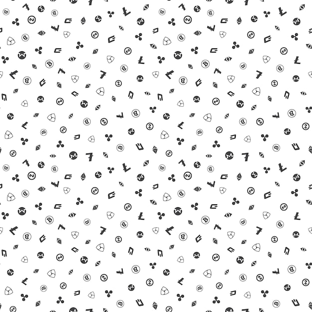 Cryptocurrency Seamless Pattern background