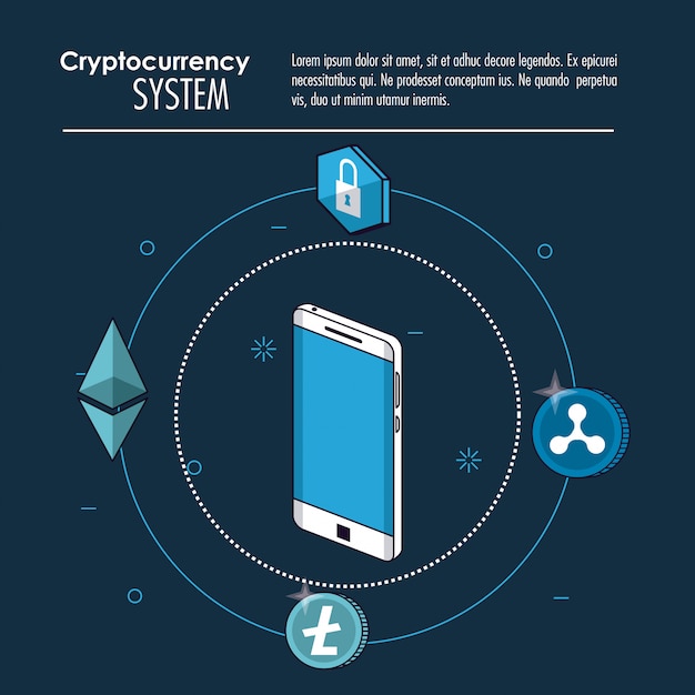 Sistema di criptovaluta e banner di mercato