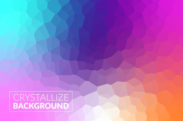 Crystal abstract background with gradient color