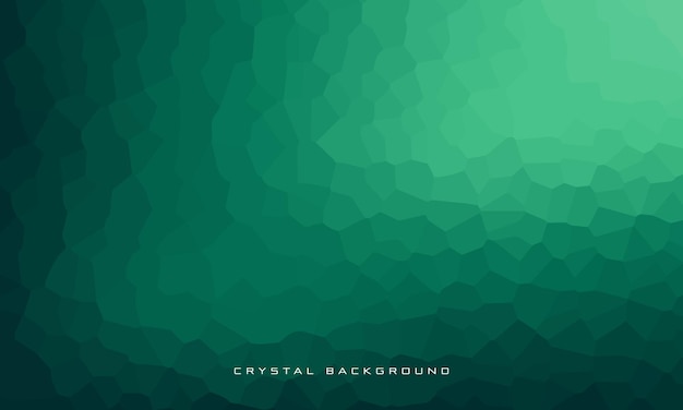 Crystal background gradient with green color domination. can be used for banner, poster, brochure