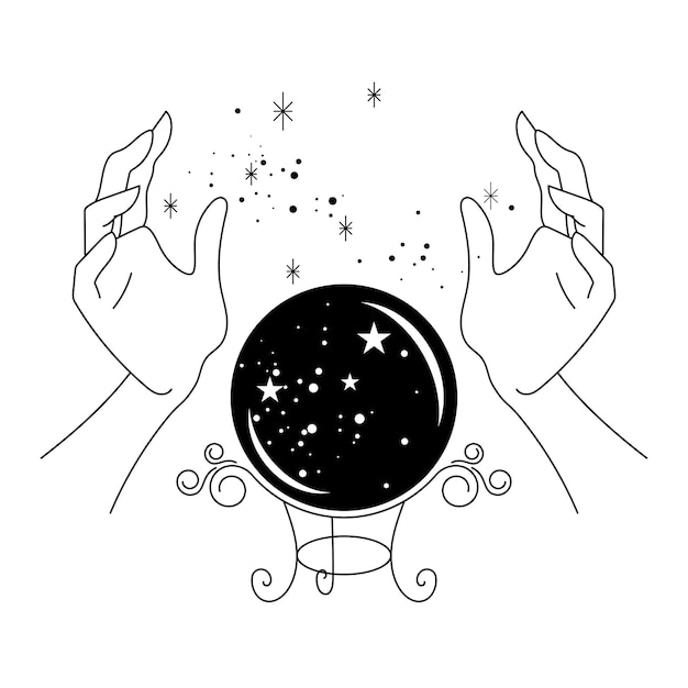 Vector crystal ball illustration