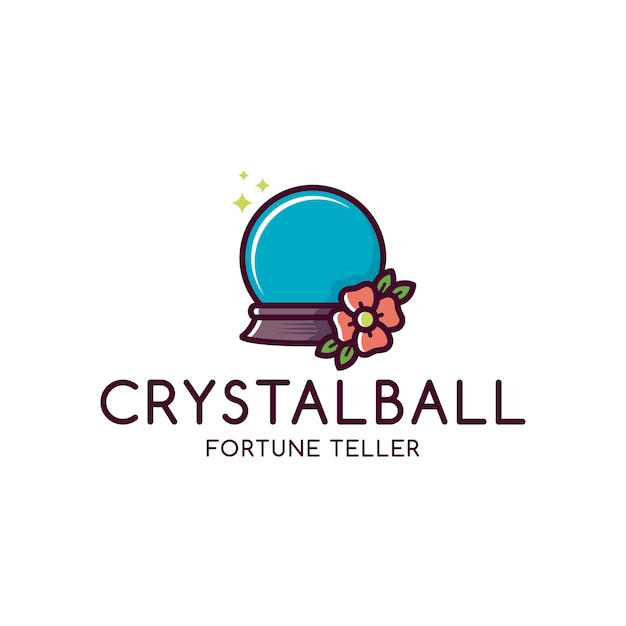 Crystal ball logo sjabloon