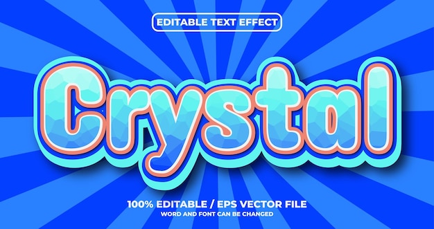 Crystal bewerkbaar teksteffect