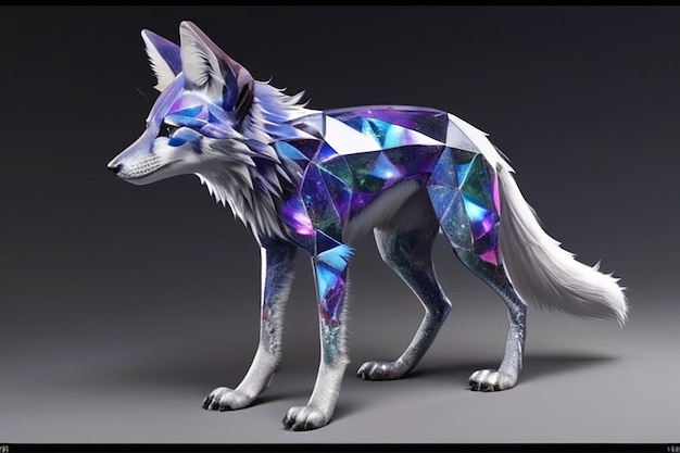 Vector crystal canid