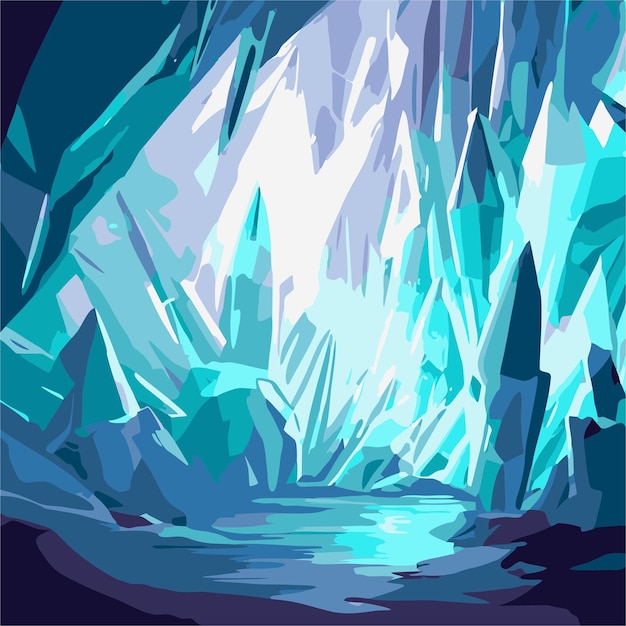 Vector crystal cave vector 1