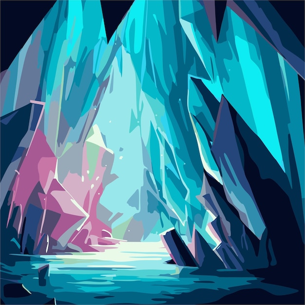 Vector crystal cave vector 7