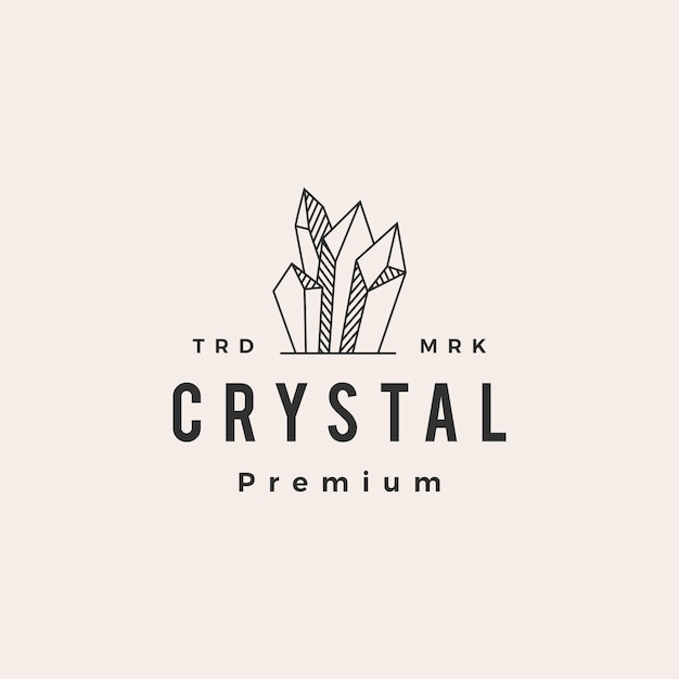 Crystal edelsteen vintage logo