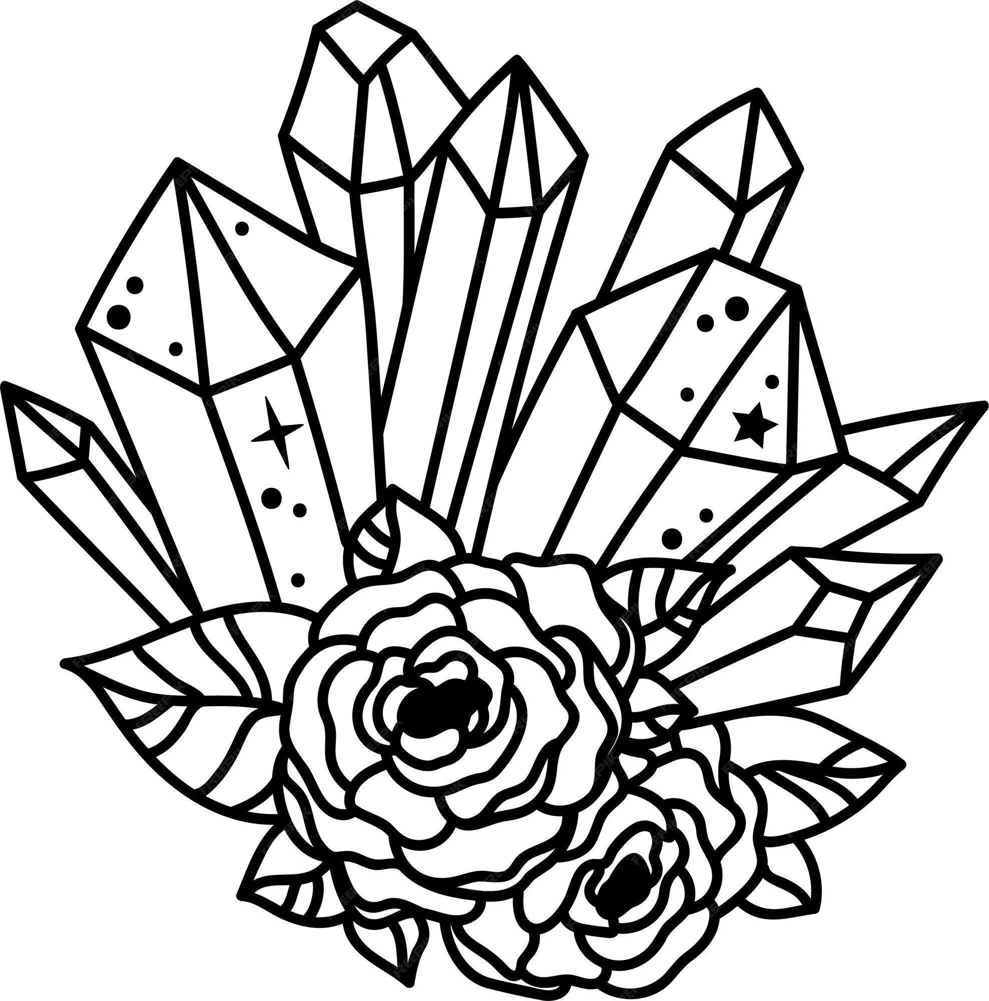 Premium Vector | Crystal-flower png file