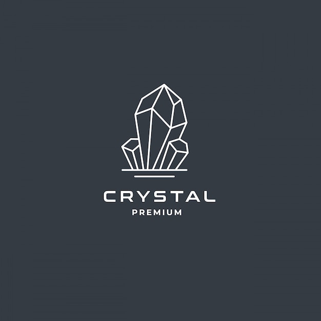 Vector crystal gem of diamond jewelry-logo