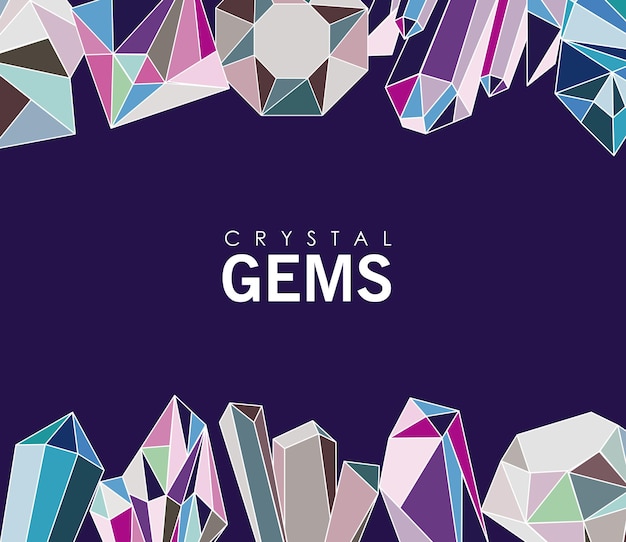 Crystal gems luxury icons frame